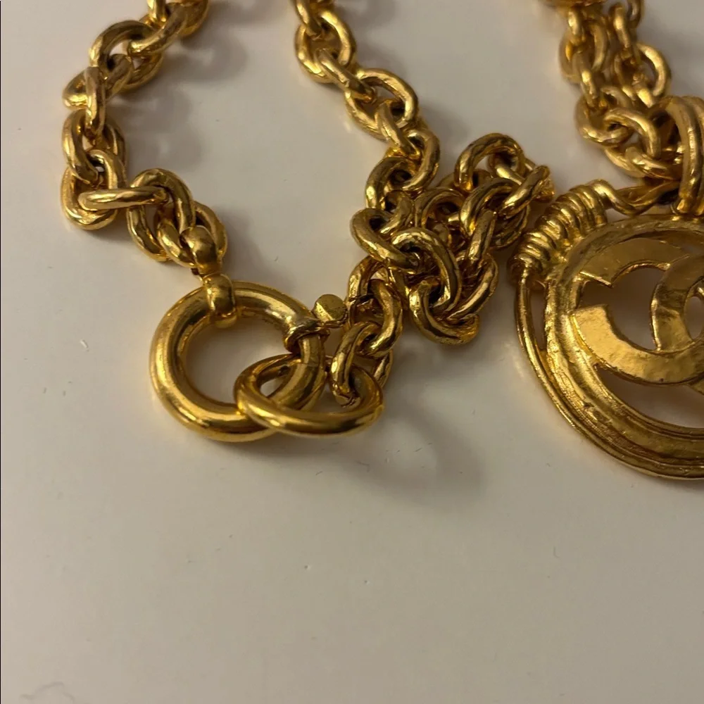 24K Gold plated CHANEL Pendant Necklace